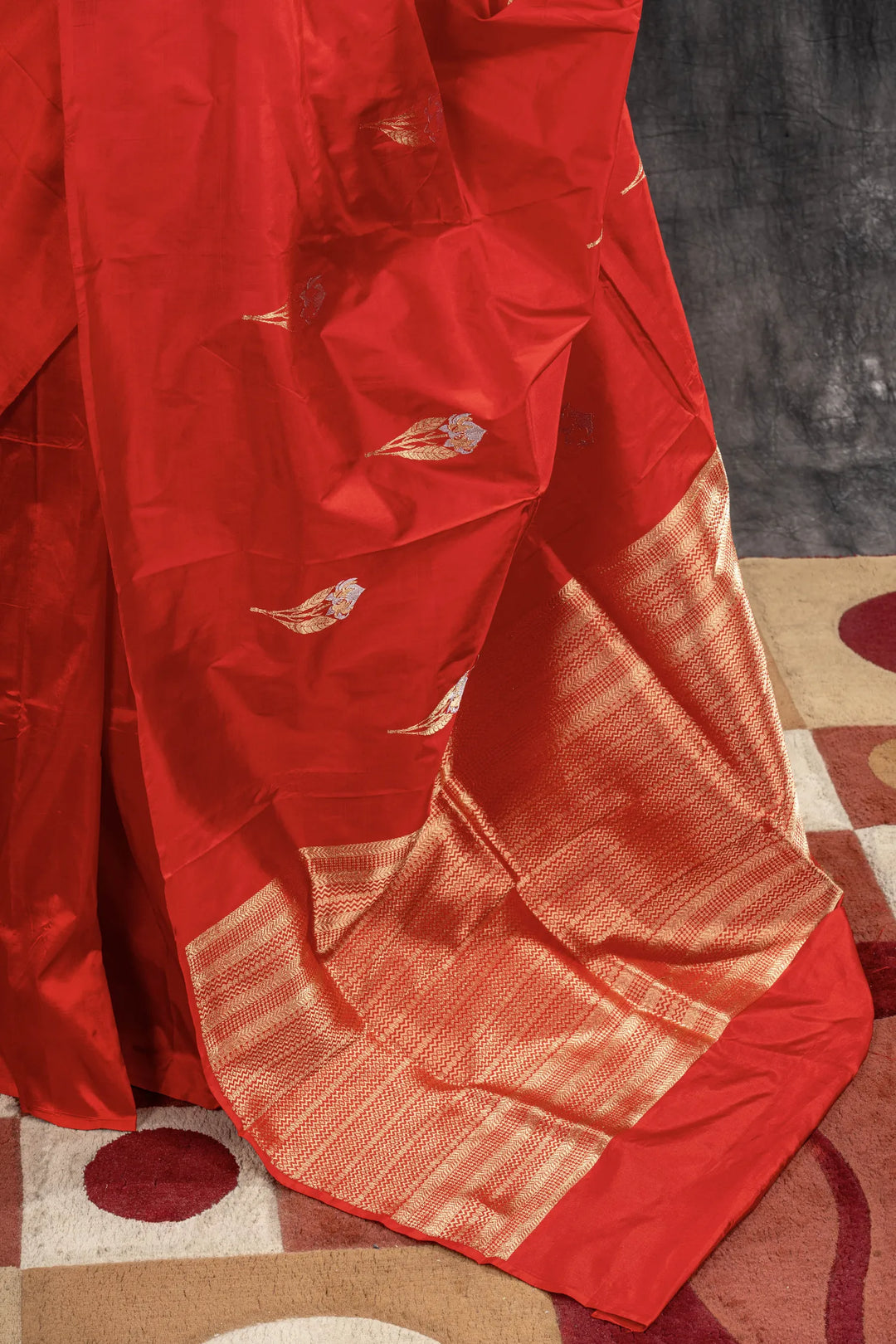 Red Katan Silk Banarasi Saree_3