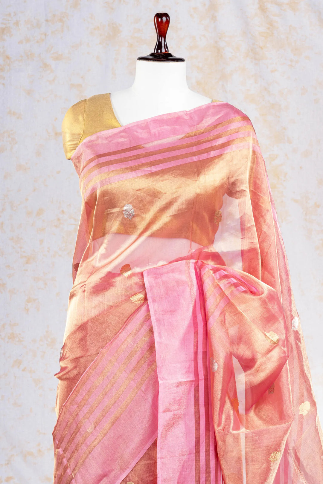 Pink Tissue Silk Banarasi Saree_2