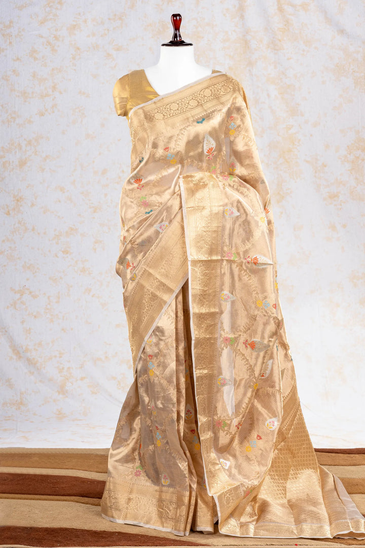 Gold Tissue Silk Banarasi Saree