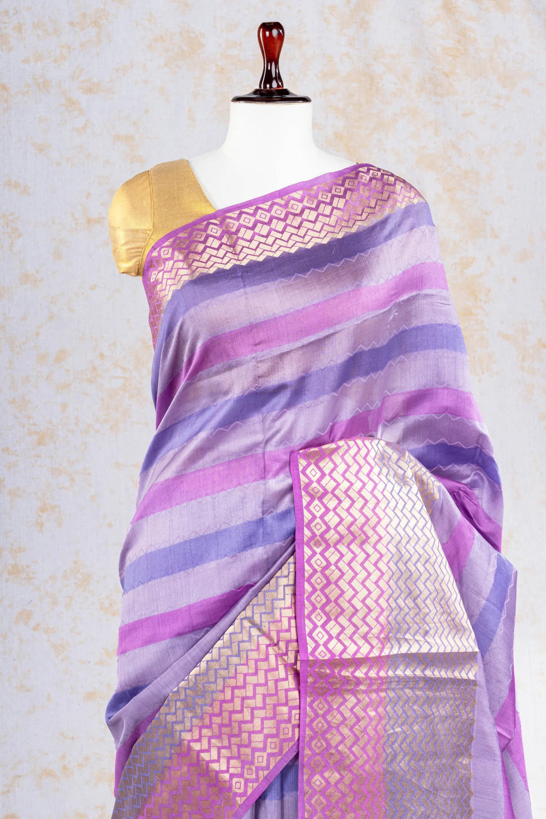 Purple Chiniya Silk Banarasi Saree_2