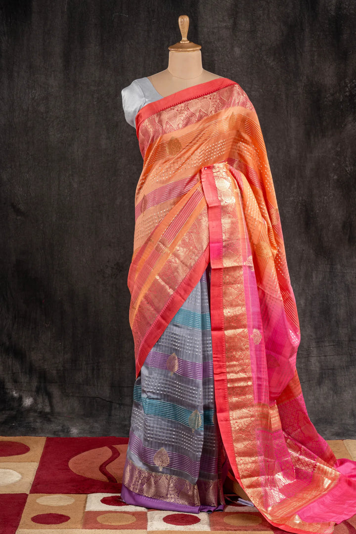 Beige Chiniya Silk Banarasi Saree