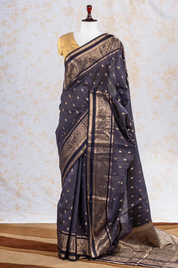 Black Chiniya Silk Banarasi Saree