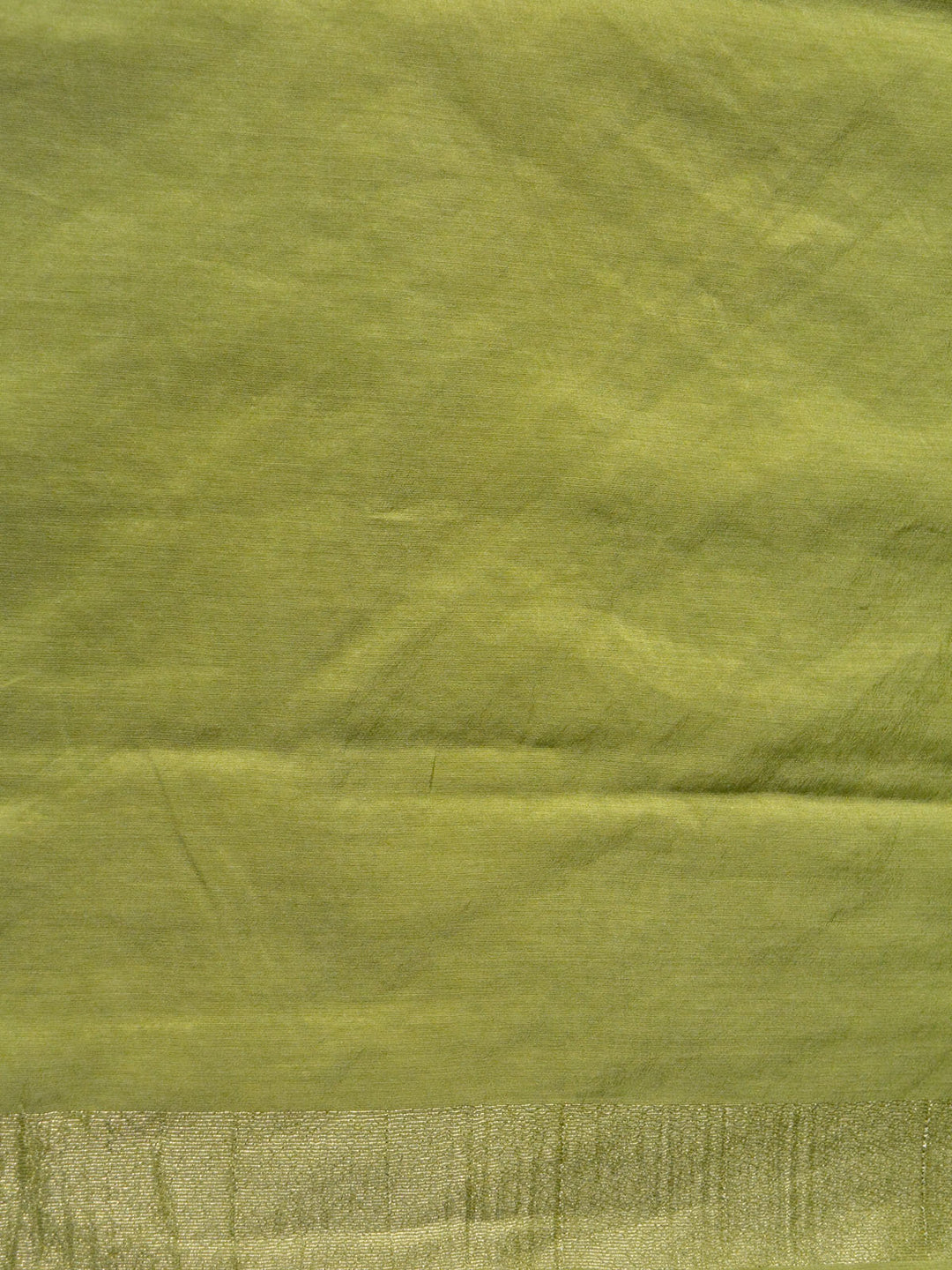 Green Chanderi Cotton Banarasi Saree SA005GRN_5