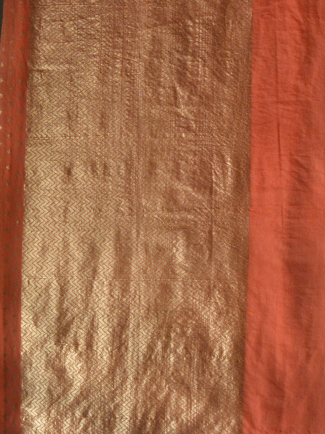 Peach Pink Chanderi Cotton Banarasi Saree SA009PNK_3