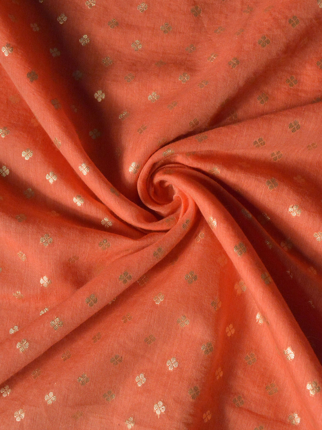 Peach Pink Chanderi Cotton Banarasi Saree SA009PNK_4