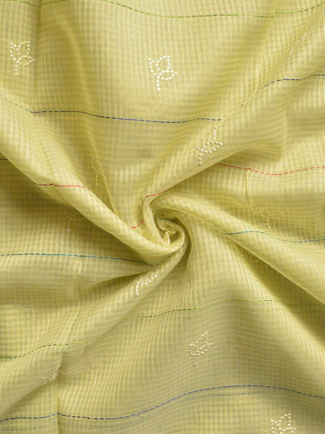 Lime Green Chanderi Kota Banarasi Saree SA024GRN_4