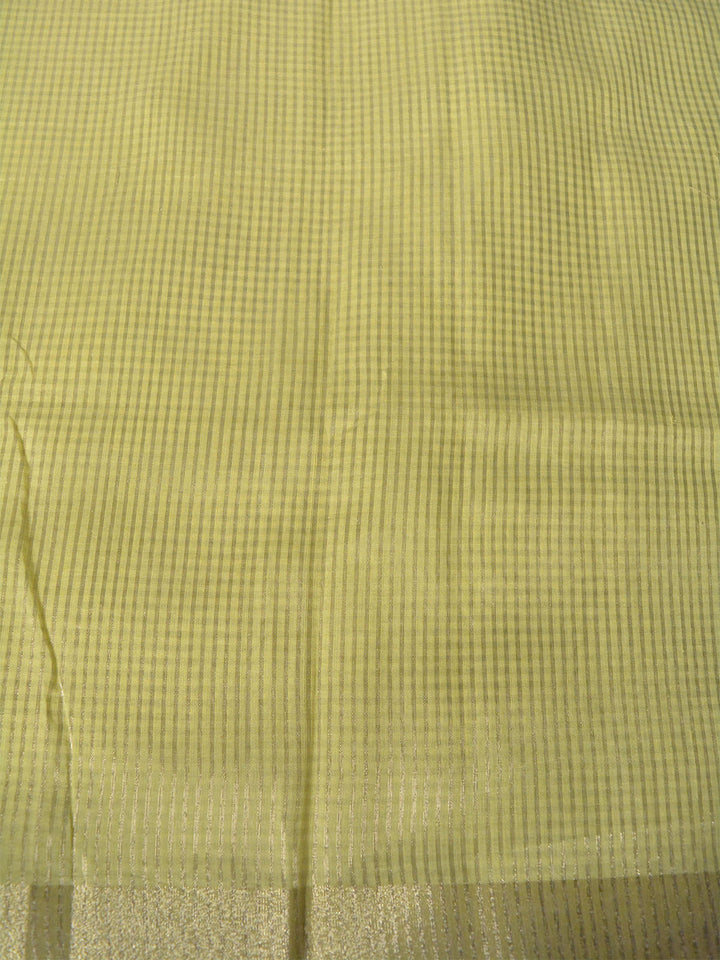 Lime Green Chanderi Kota Banarasi Saree SA024GRN