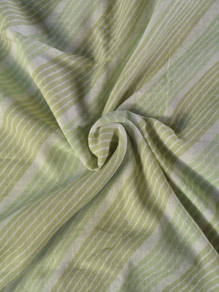 Green Linen Silk Banarasi Saree SA060GRN