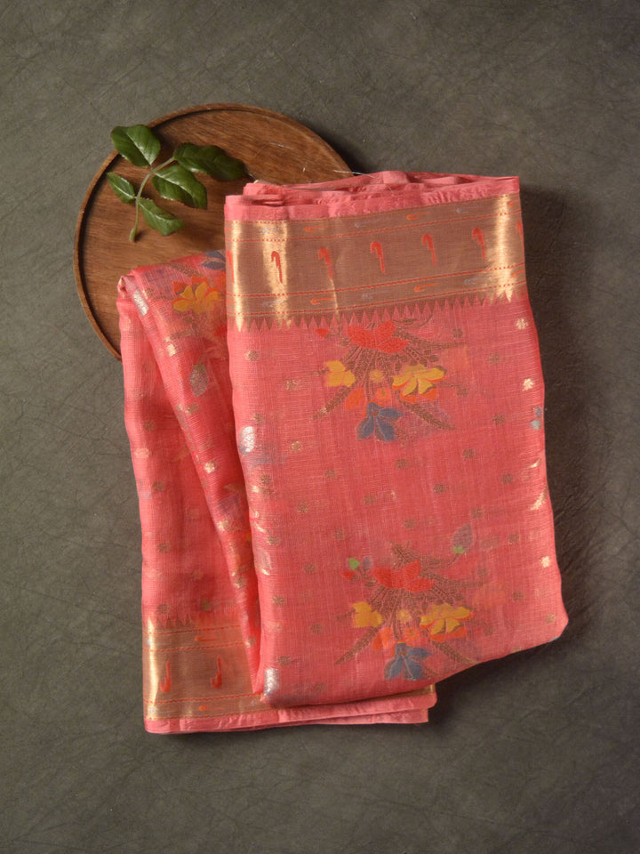 Light Pink Katan Kota Silk Banarasi Saree SA104PNK