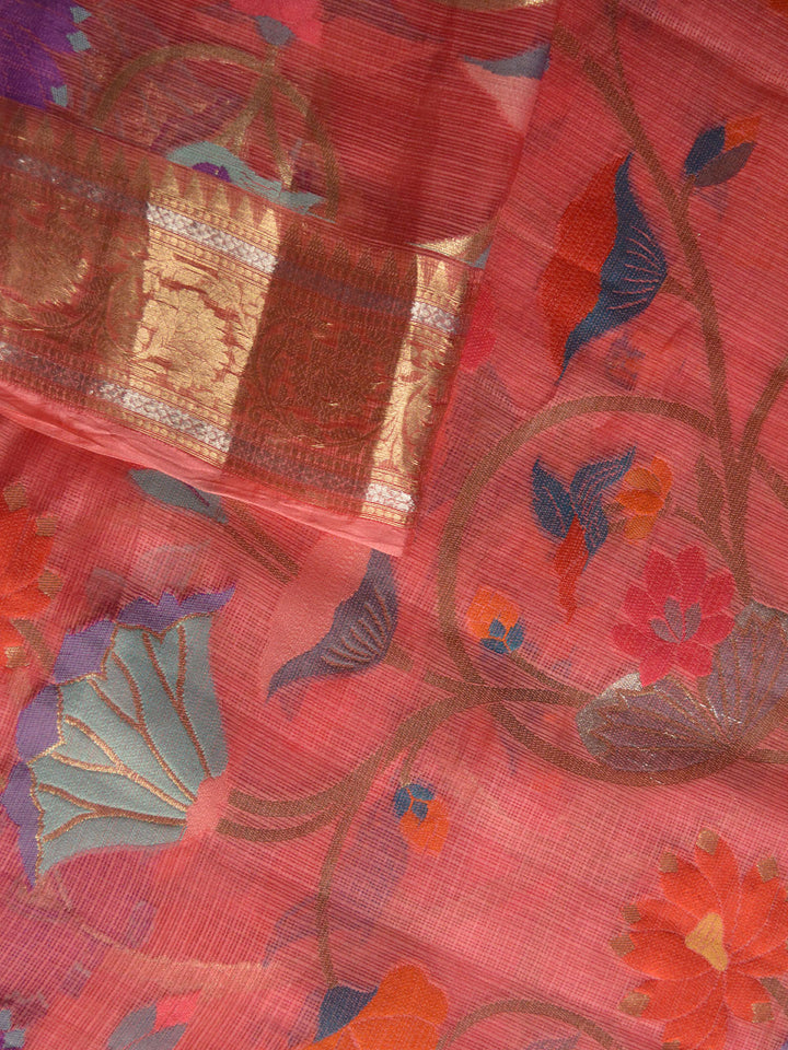 Pink Katan Kota Silk Banarasi Saree SA106PNK