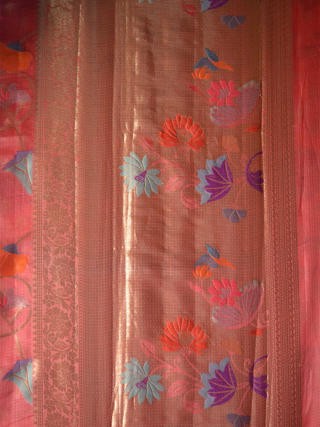 Pink Katan Kota Silk Banarasi Saree SA106PNK_3