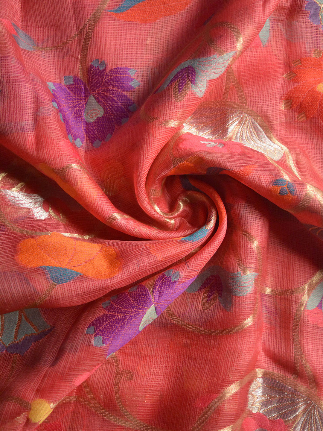 Pink Katan Kota Silk Banarasi Saree SA106PNK_4