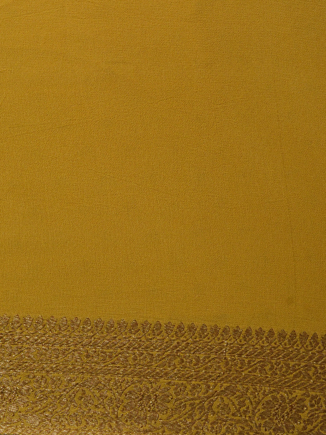 Butter Yellow Shaded Khaddi Georgette Silk Banarasi Saree SA174YLW_5