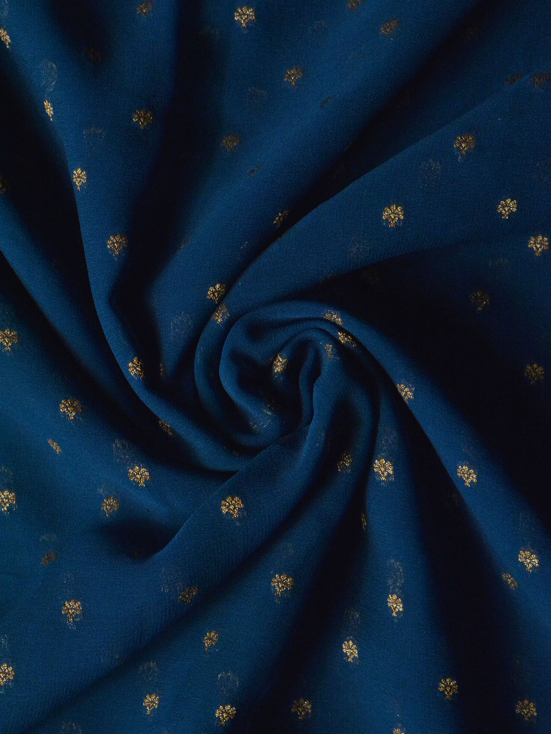 Peacock Blue Khaddi Georgette Silk Banarasi Saree SA192BLU_4