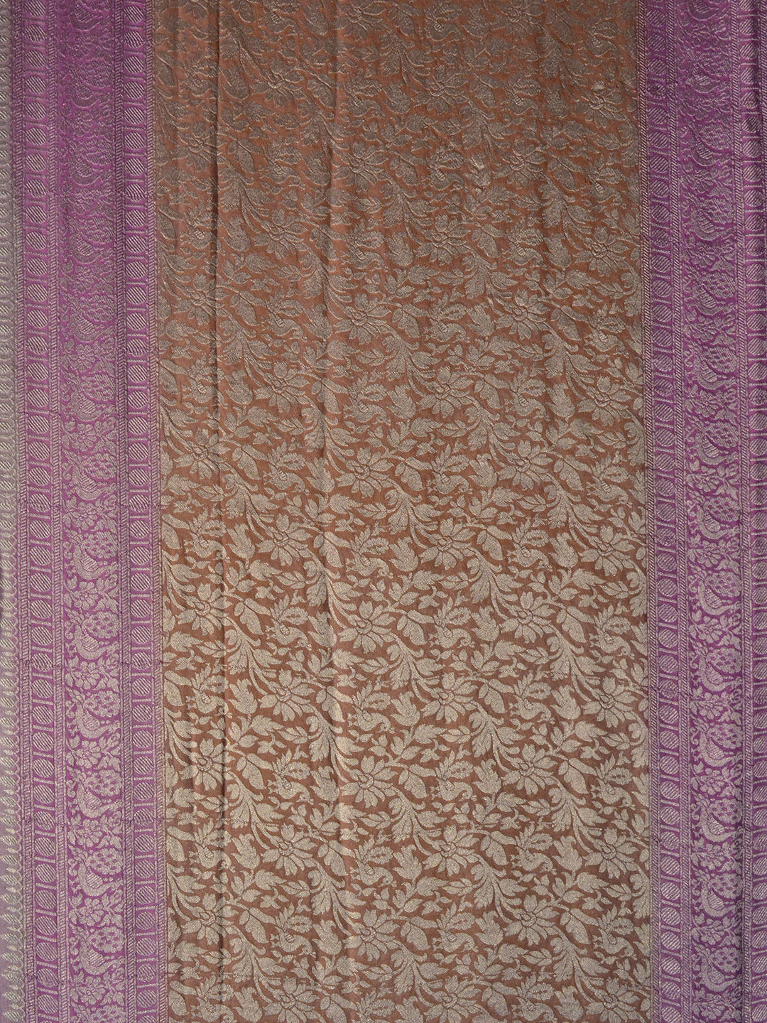 Lavender Khaddi Georgette Silk Banarasi Saree SA222PUR_3