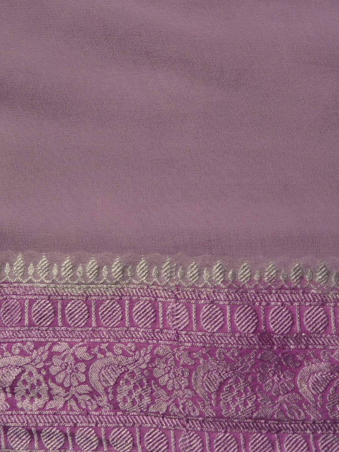 Lavender Khaddi Georgette Silk Banarasi Saree SA222PUR_5