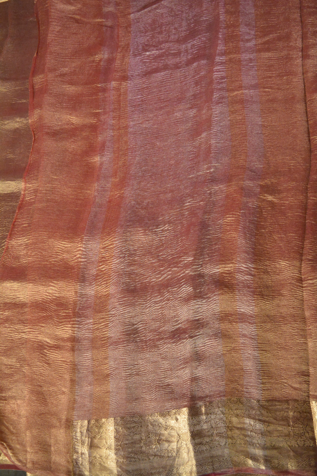 Onion Pink Crush Tissue Silk Banarasi Saree SA231PNK_3