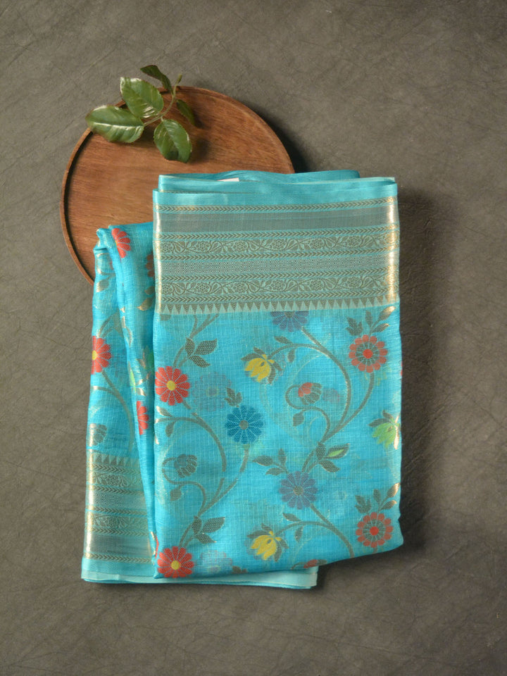 Firozi Kota Silk Banarasi Saree SA232FIR