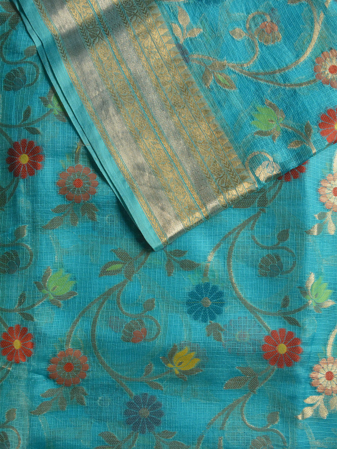 Firozi Kota Silk Banarasi Saree SA232FIR_2