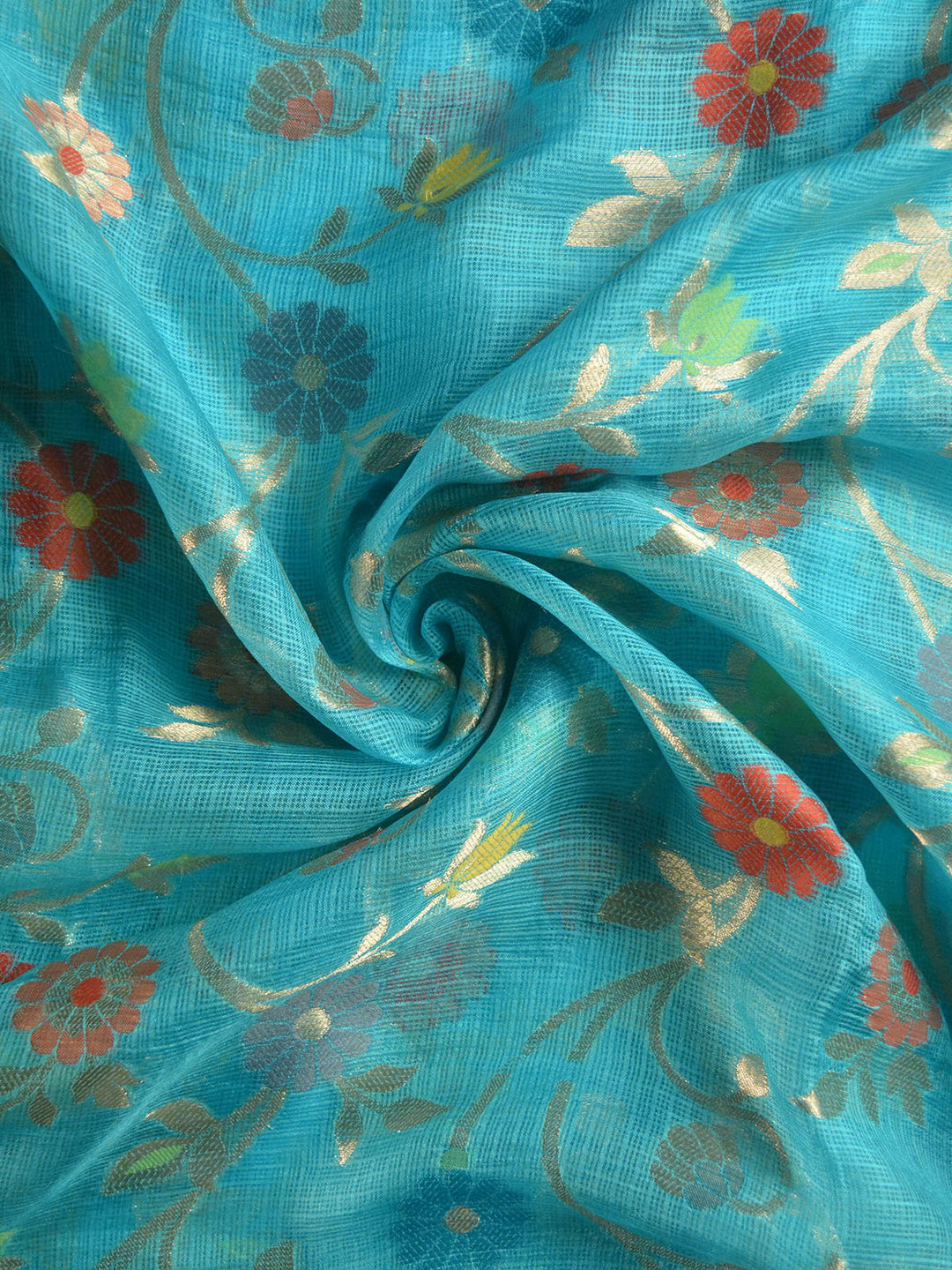 Firozi Kota Silk Banarasi Saree SA232FIR_4