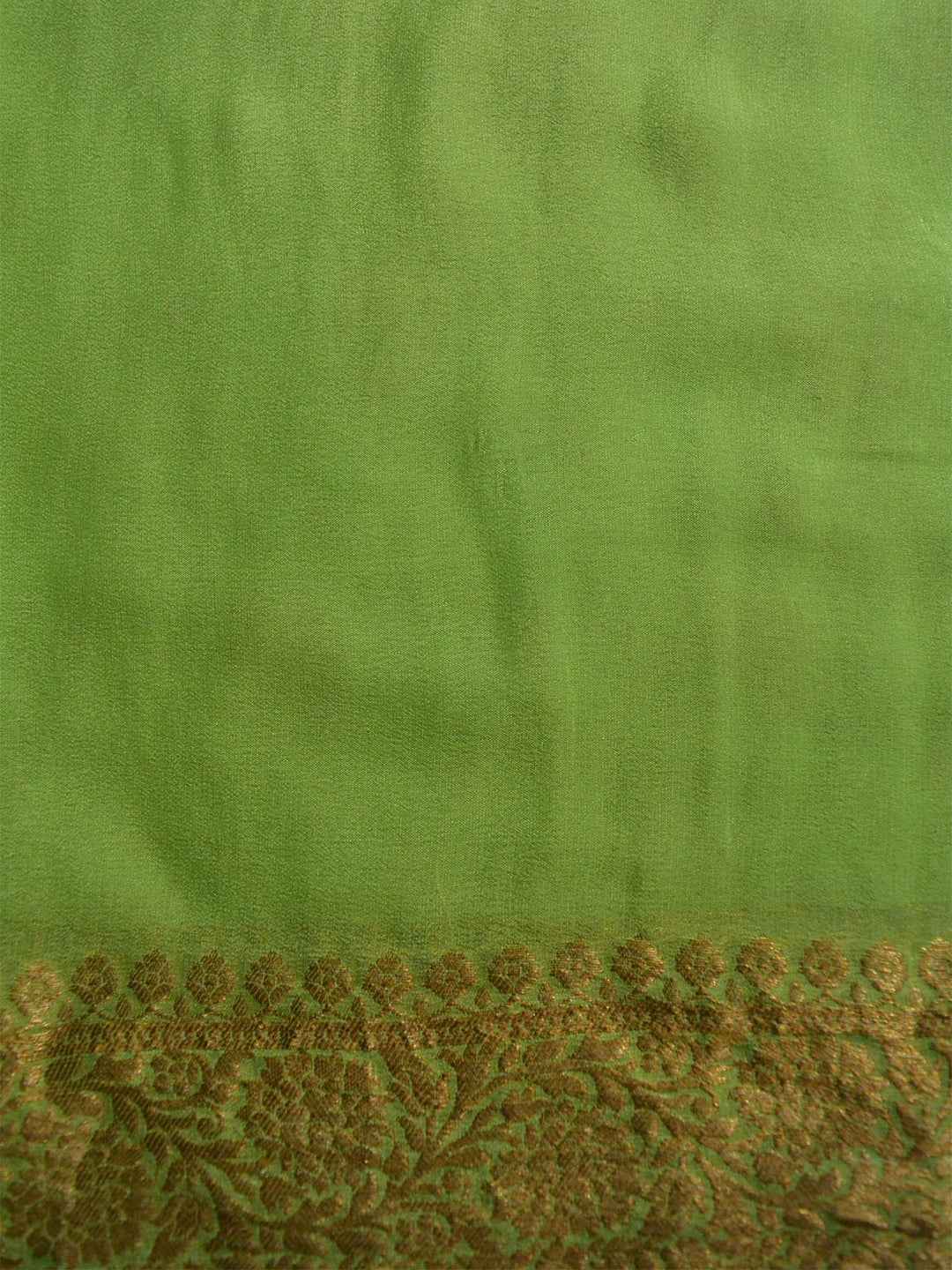 Green Khaddi Chiffon Silk Banarasi Saree SA279GRN_4