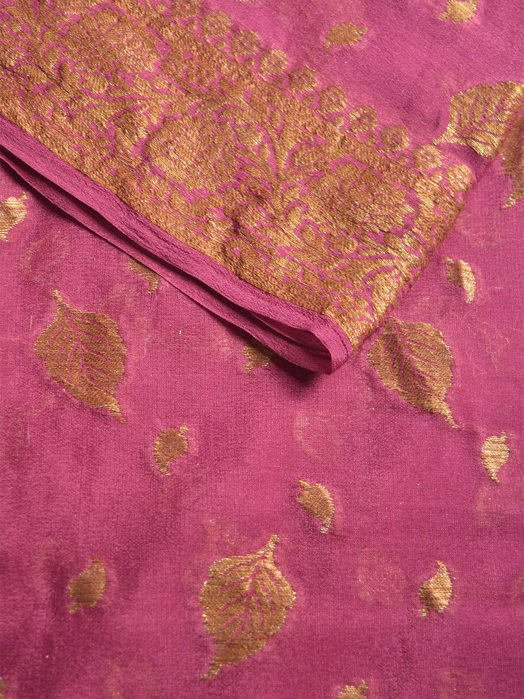 Wine Khaddi Chiffon Silk Banarasi Saree SA279PUR_2