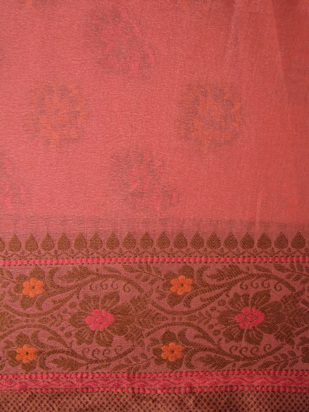 Dusty Pink Khaddi Chiffon Silk Banarasi Saree SA282PNK_5