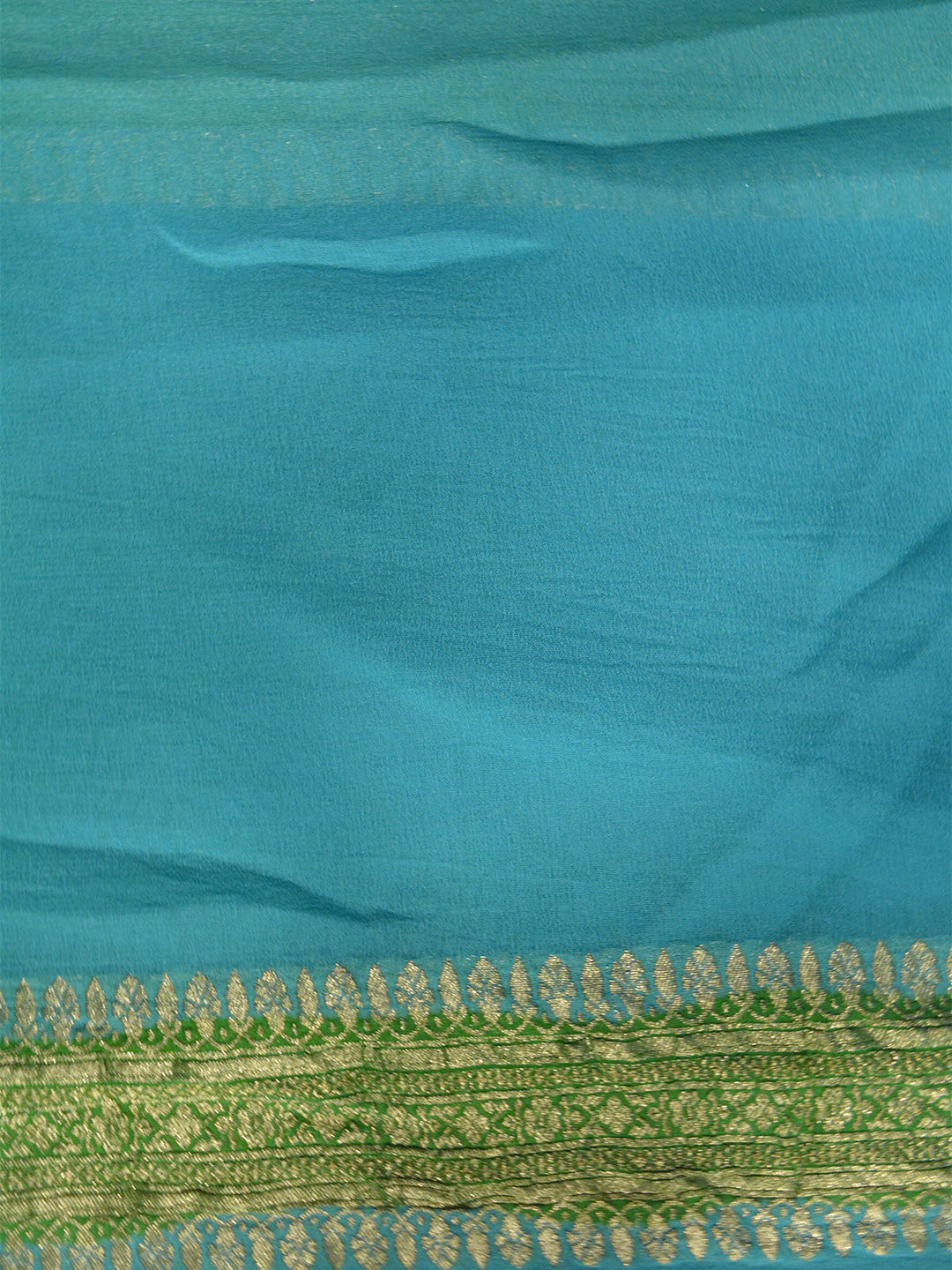 Sky Blue Khaddi Georgette Silk Banarasi Saree SA287BLU_4