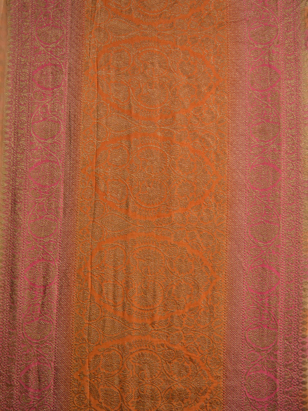 Peach Khaddi Georgette Silk Banarasi Saree SA290PEA_3