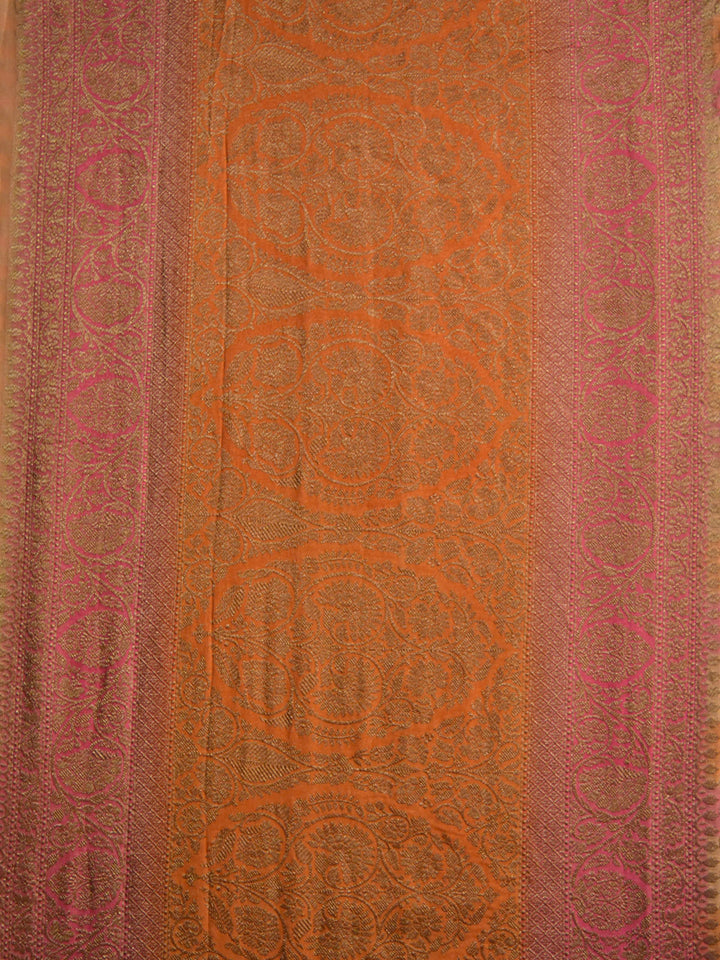 Peach Khaddi Georgette Silk Banarasi Saree SA290PEA