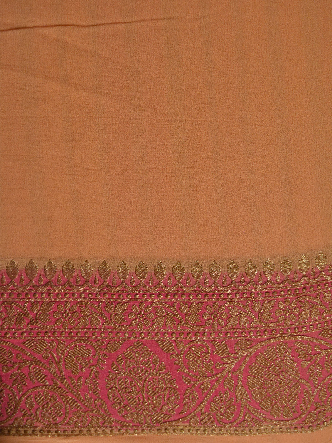 Peach Khaddi Georgette Silk Banarasi Saree SA290PEA_5