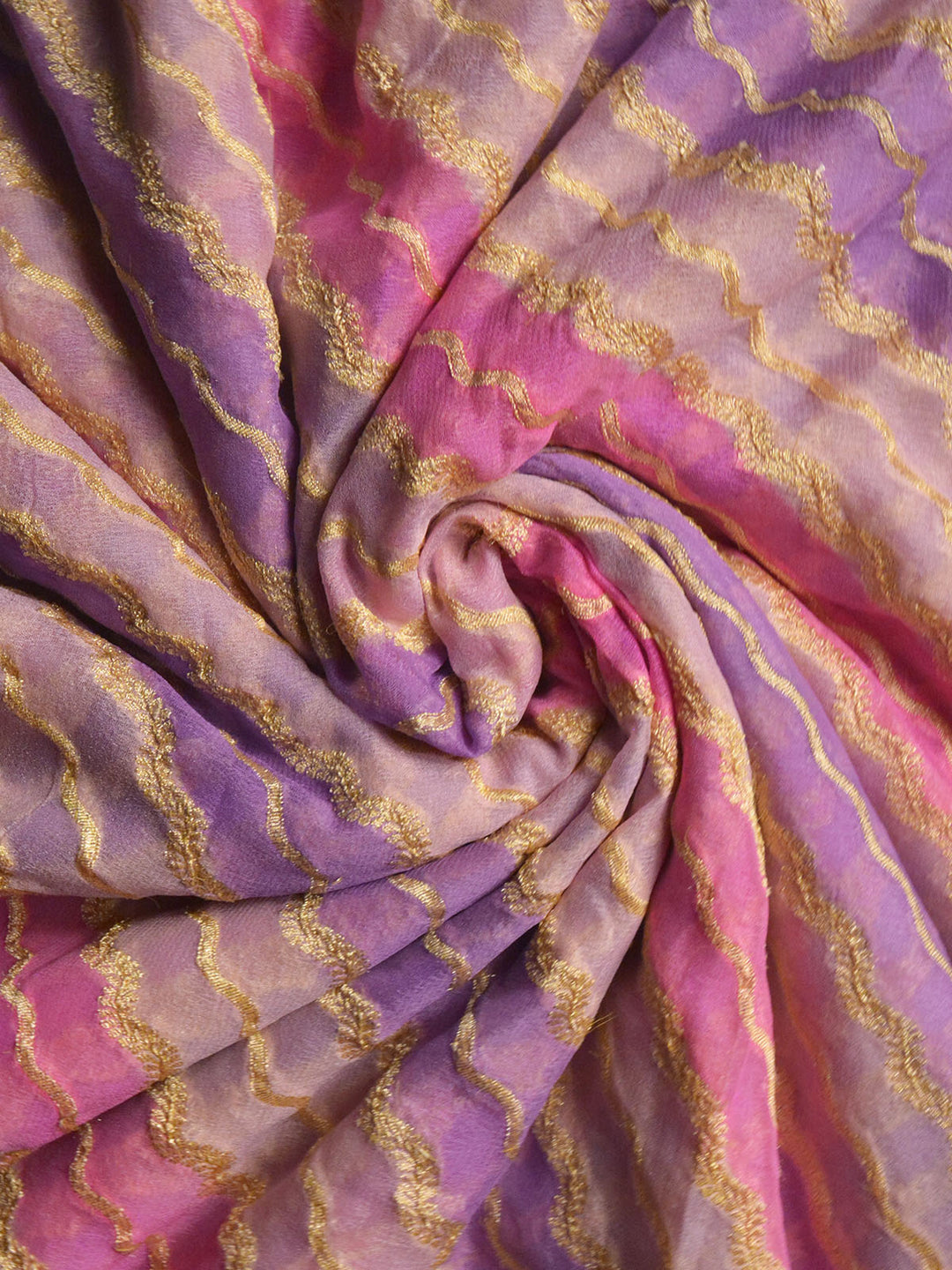 Lavender Khaddi Georgette Silk Banarasi Saree SA291PUR_4