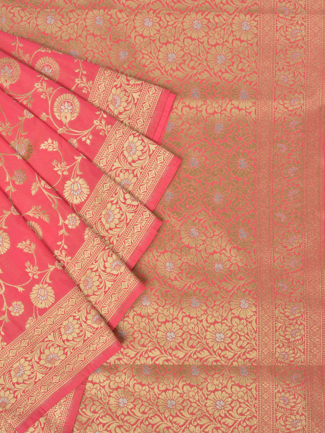 Pink Semi Katan Banarasi Saree_2