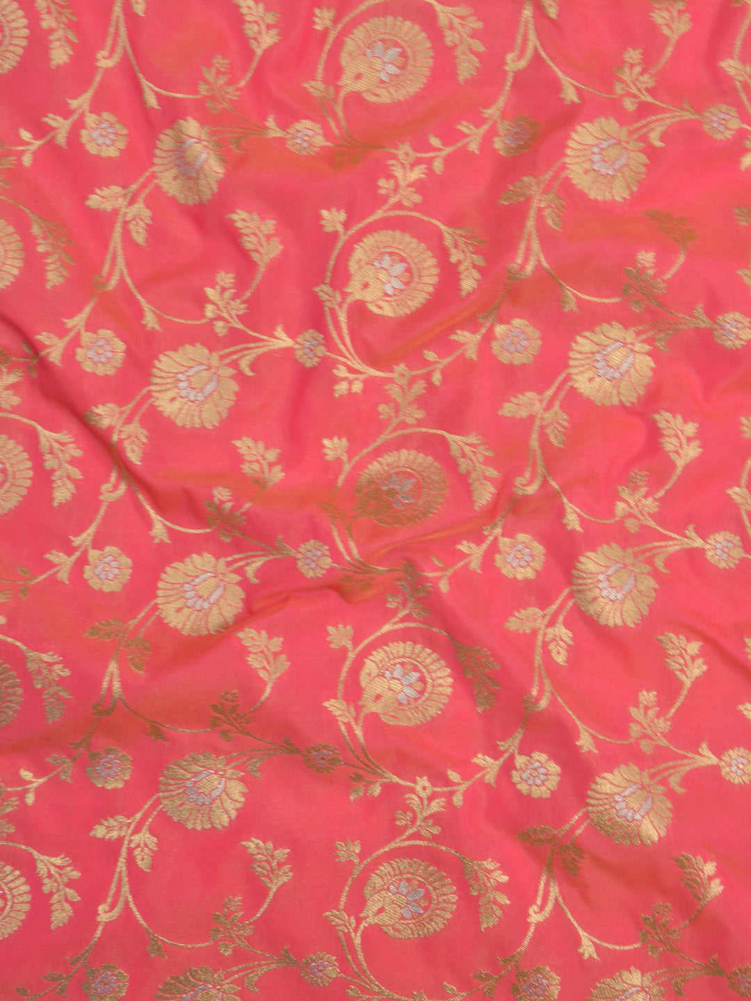 Pink Semi Katan Banarasi Saree_4