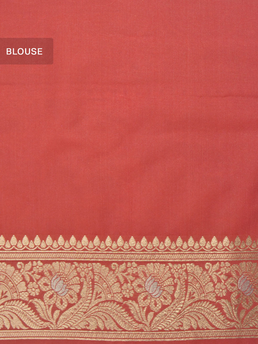 Rust Semi Katan Banarasi Saree_5