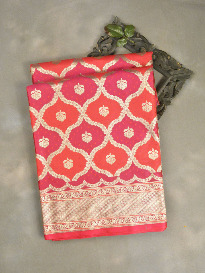 Pink Semi Mashru Silk  Banarasi Saree