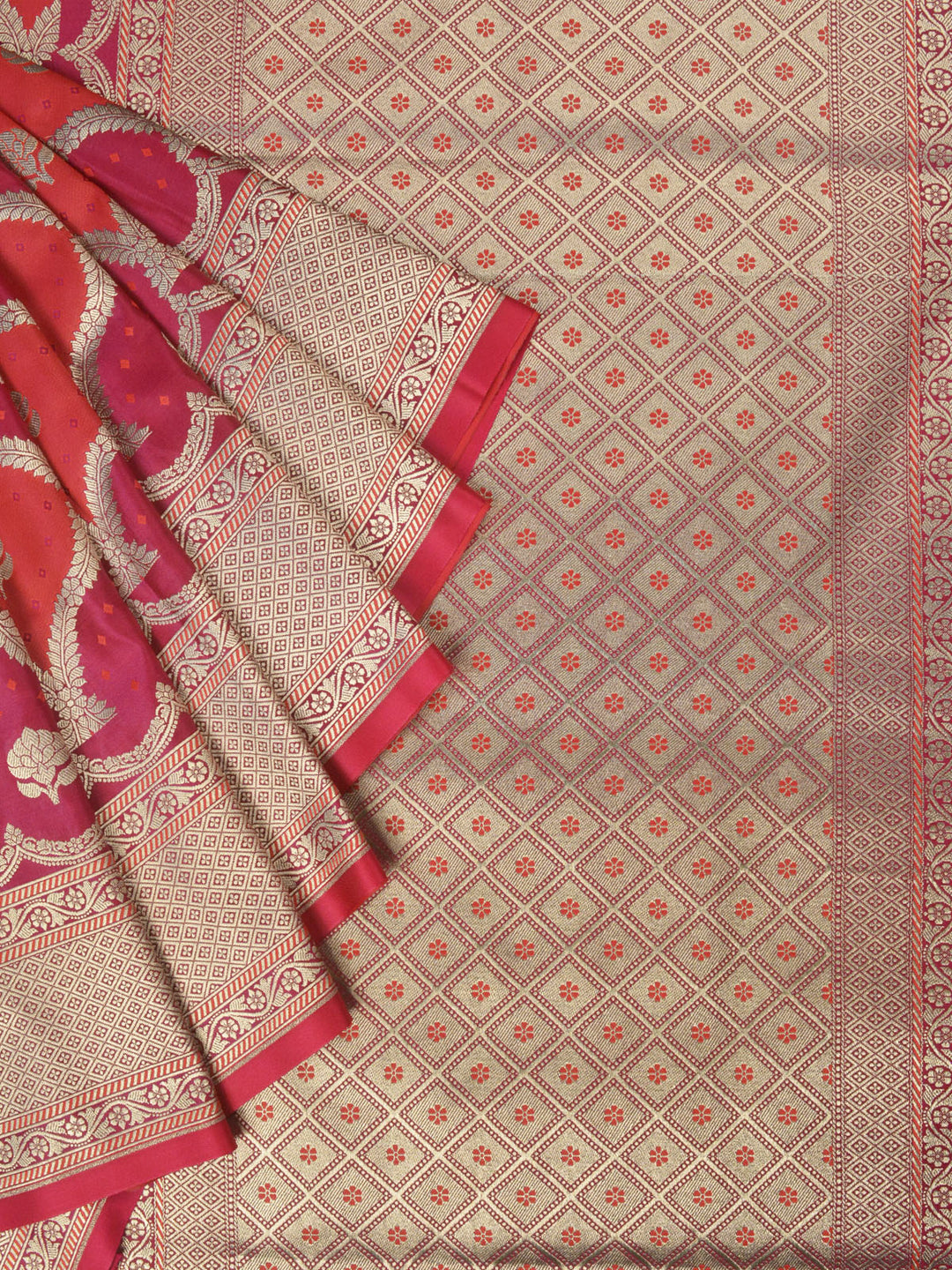 Pink Semi Mashru Silk  Banarasi Saree_5