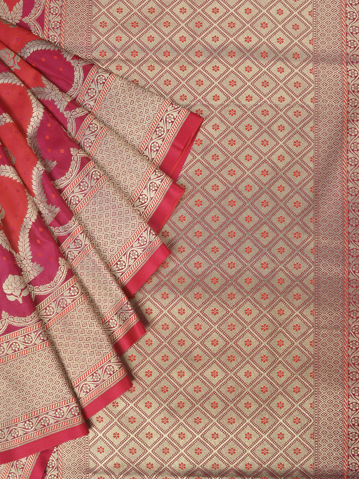 Pink Semi Mashru Silk  Banarasi Saree