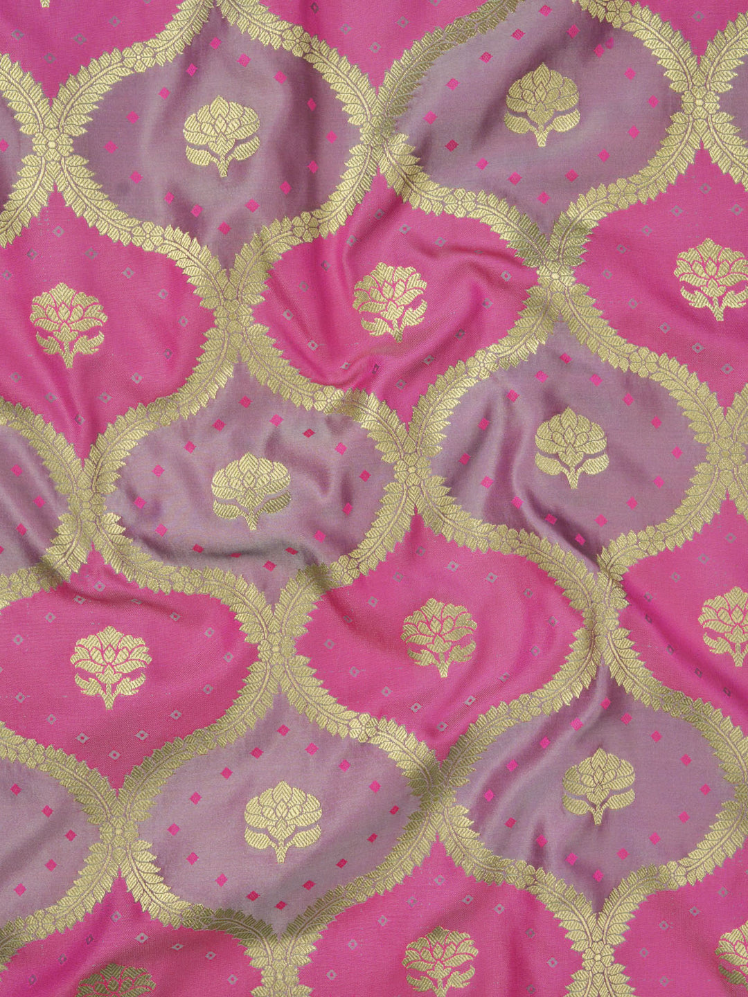 Purple Semi Mashru Silk Banarasi Saree_2