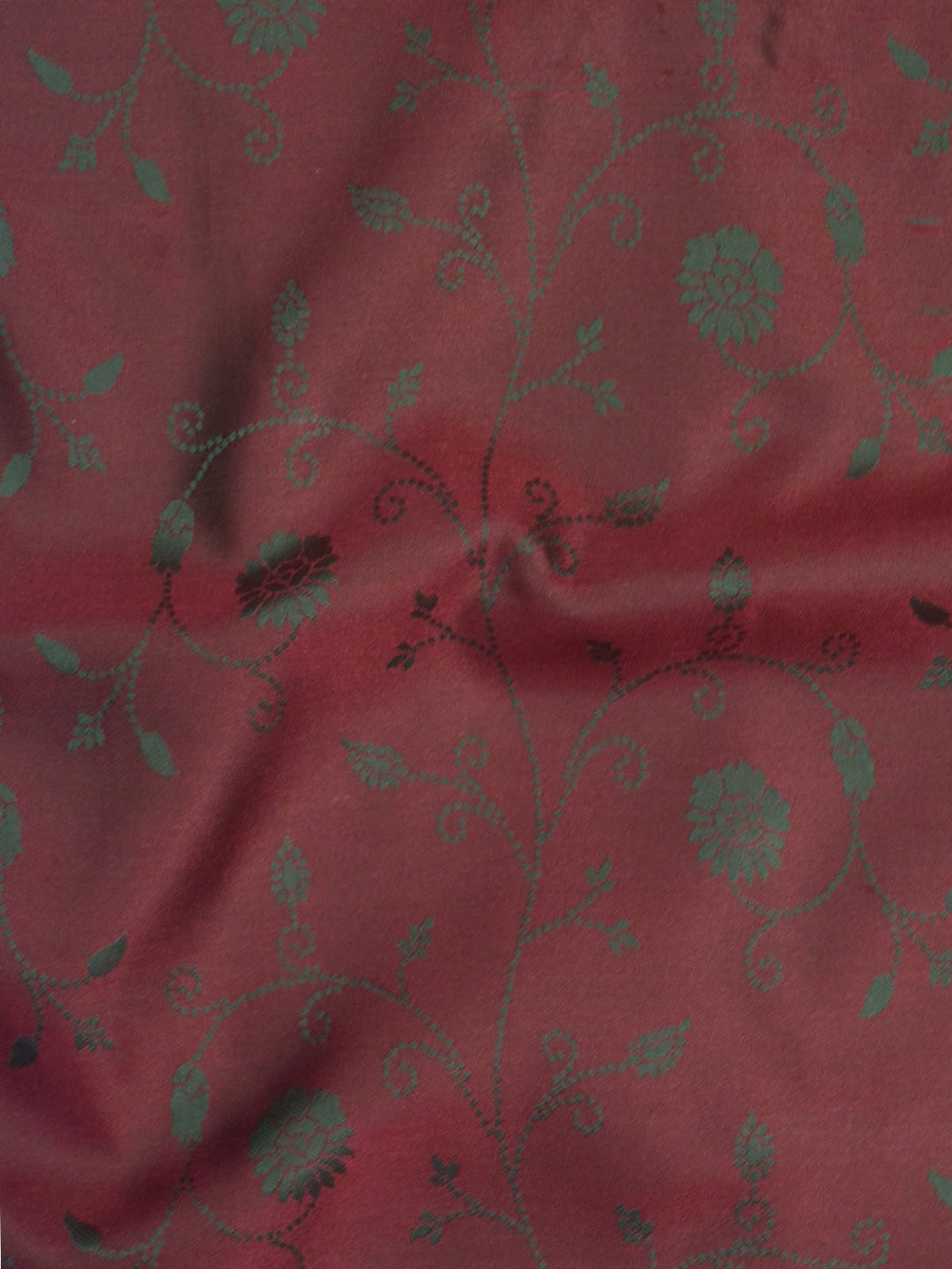 Wine Semi Mashru Silk  Banarasi Saree_4