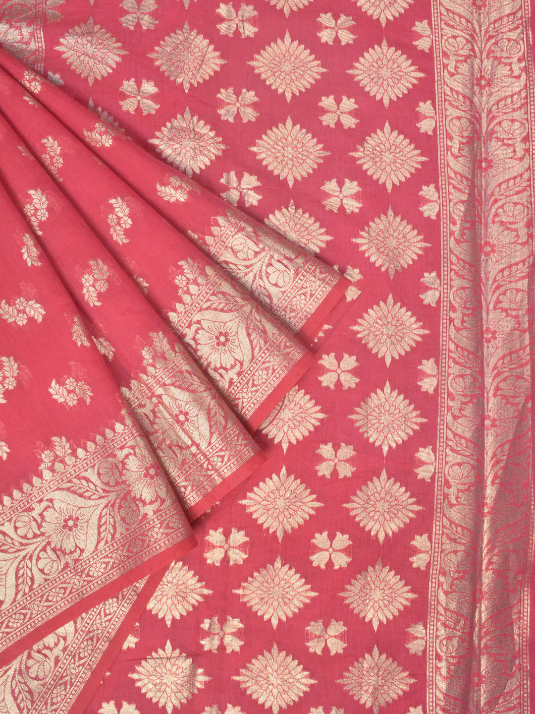 Pink Mulmul Banarasi Saree_2