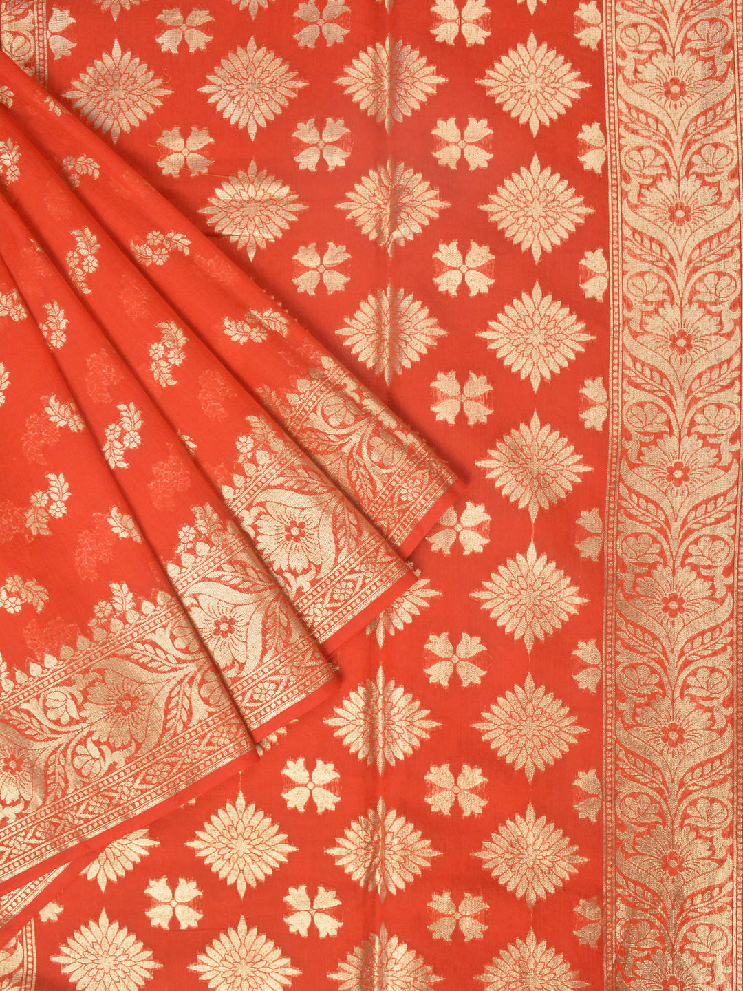 Red Mulmul Banarasi Saree_2