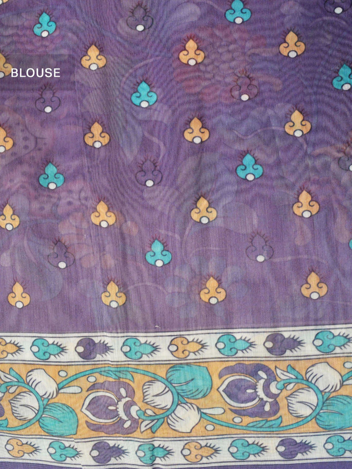 Purple Chanderi Banarasi Saree