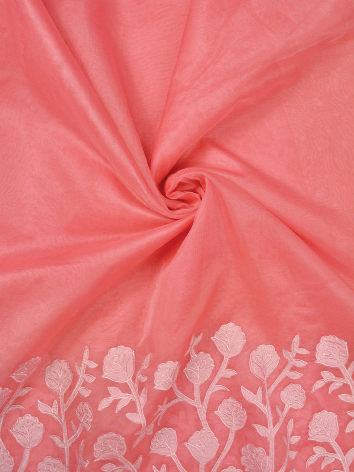 Pink Organza Banarasi Saree